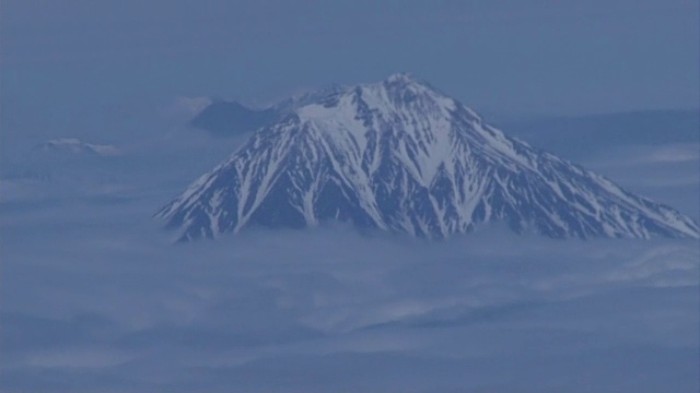 空中,俄罗斯堪察加半岛视频素材