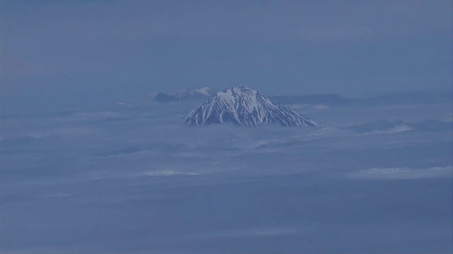 空中,俄罗斯堪察加半岛视频素材