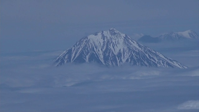 空中,俄罗斯堪察加半岛视频素材