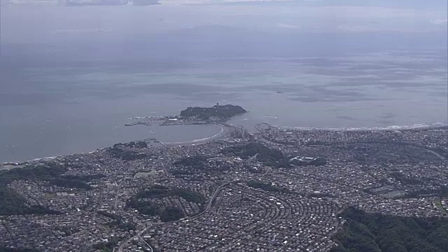 AERIAL，神奈川县之岛，日本视频素材