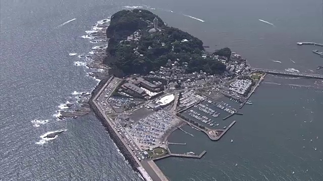 AERIAL，神奈川县之岛，日本视频素材