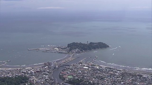 AERIAL，神奈川县之岛，日本视频素材