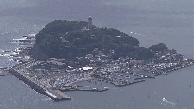 AERIAL，神奈川县之岛，日本视频素材