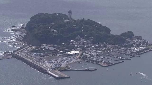 AERIAL，神奈川县之岛，日本视频素材