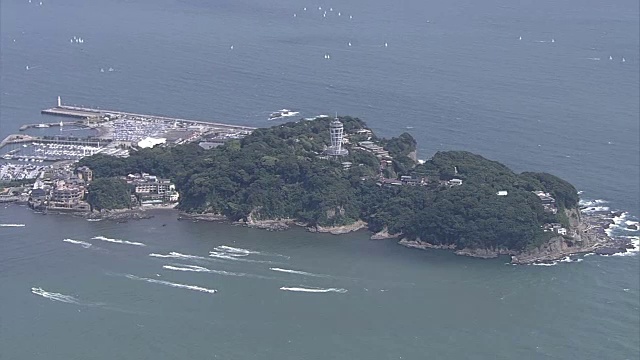 AERIAL，神奈川县之岛，日本视频素材