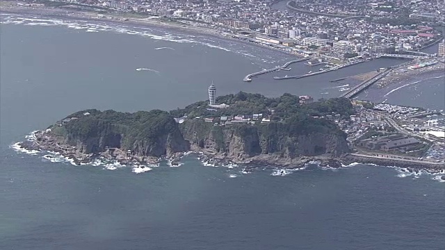 AERIAL，神奈川县之岛，日本视频素材