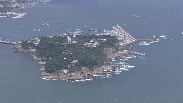 AERIAL，神奈川县之岛，日本视频素材