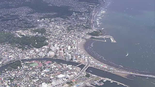 AERIAL，神奈川县之岛，日本视频素材