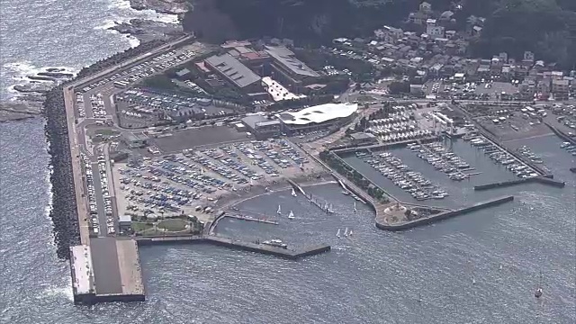 航空，Enoshima游艇港，神奈川，日本视频素材