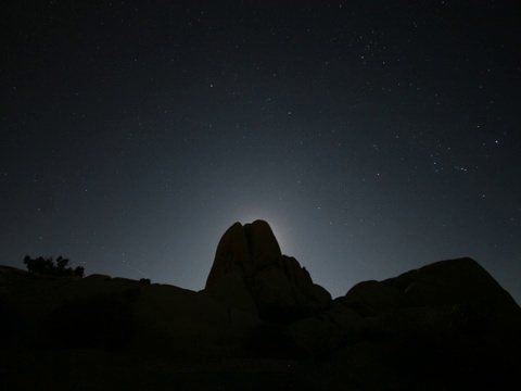 time-lapse starry ight skyTime-lapse of星空with shooting stars视频素材