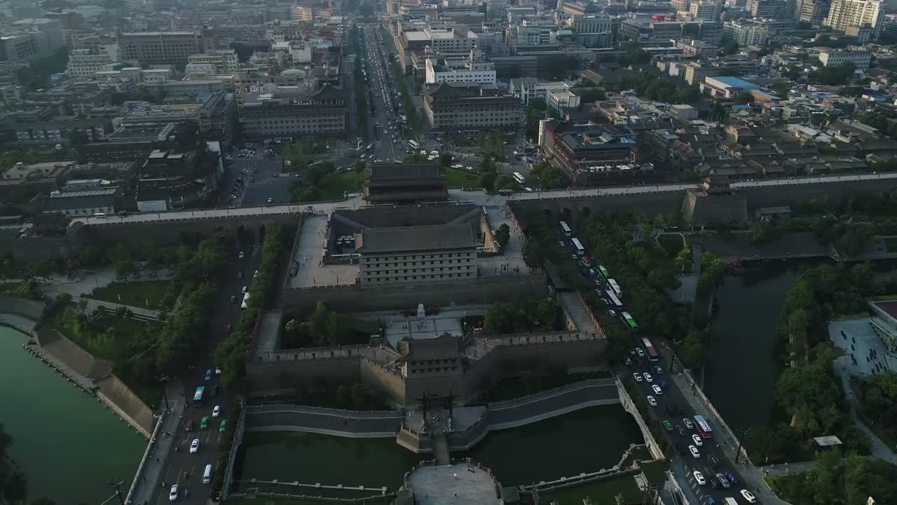 西安城市鸟瞰图视频素材