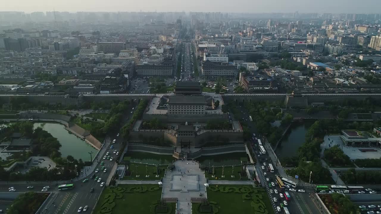 西安城市鸟瞰图视频素材