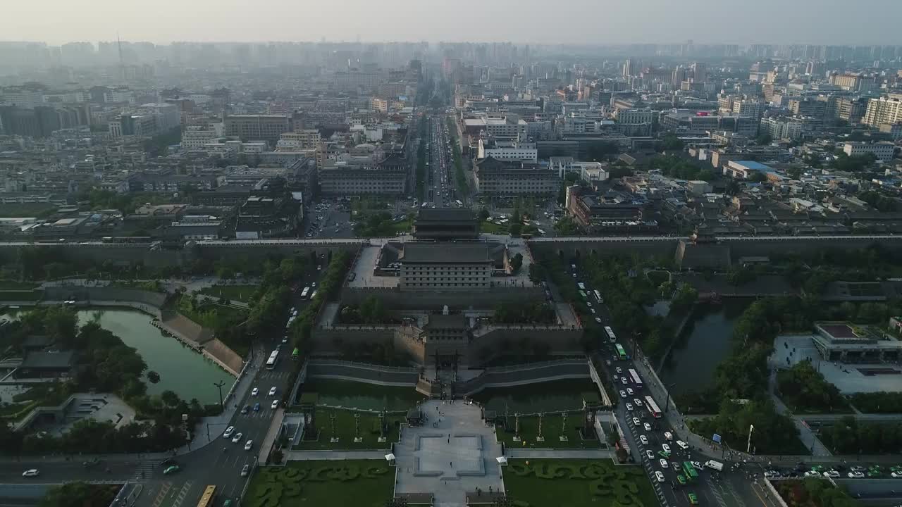 西安城市鸟瞰图视频素材