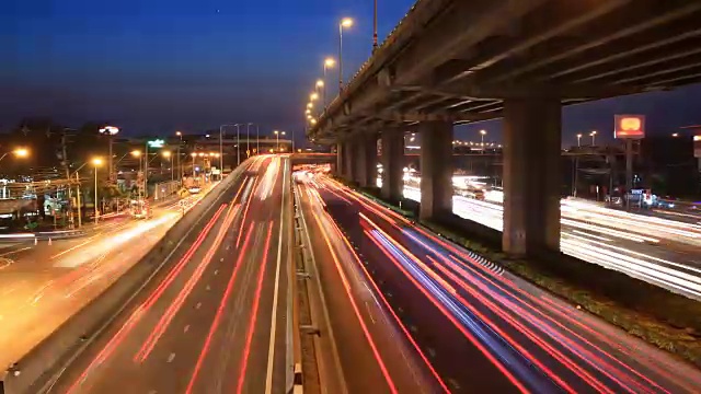 高速公路行驶时间流逝视频素材