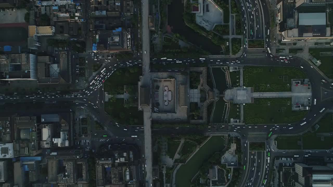 西安城市鸟瞰图视频素材