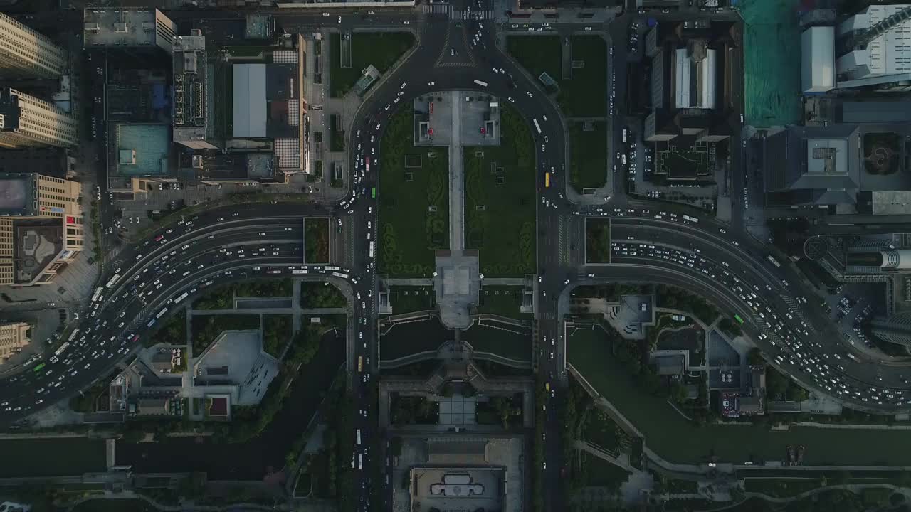 西安城市鸟瞰图视频素材