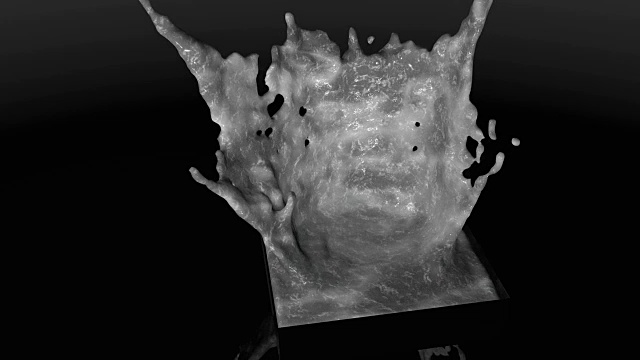 从盒子里溅出灰水视频素材