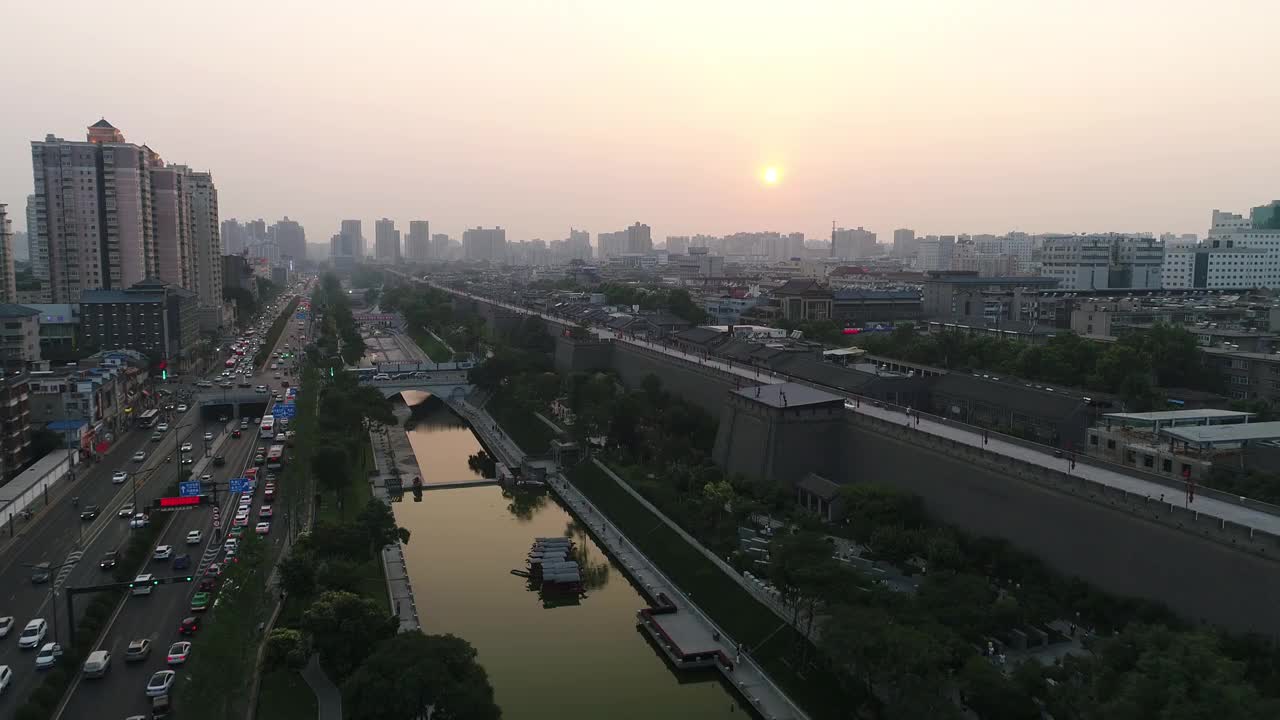 西安城市鸟瞰图视频素材