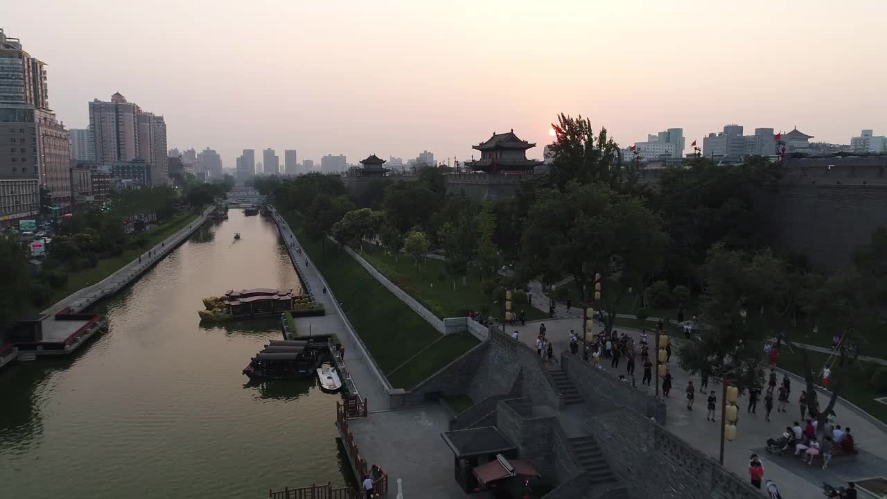 西安城市鸟瞰图视频素材