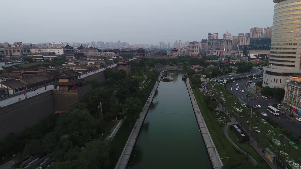 西安城市鸟瞰图视频素材