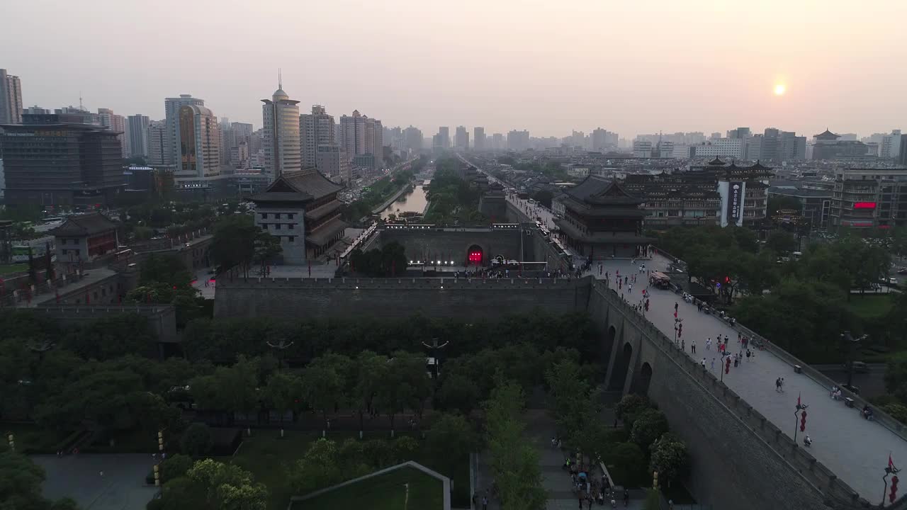 西安城市鸟瞰图视频素材