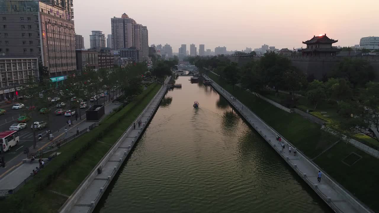 西安城市鸟瞰图视频素材