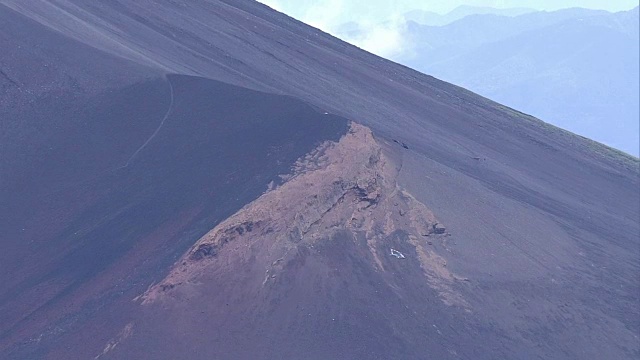 日本静冈县富士山上的海市山视频素材