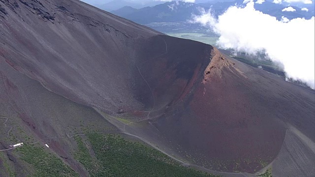 日本静冈县富士山上的海市山视频素材