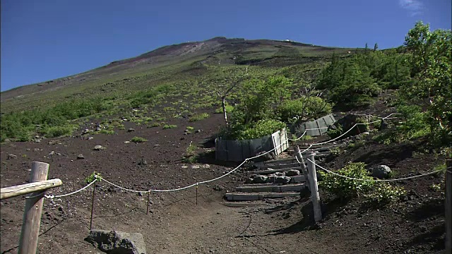 日本富士山的山径视频素材