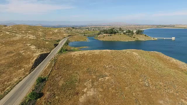 风景优美的南加州公路鸟瞰图视频素材