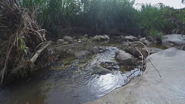 天然水中的岩石溪流视频素材