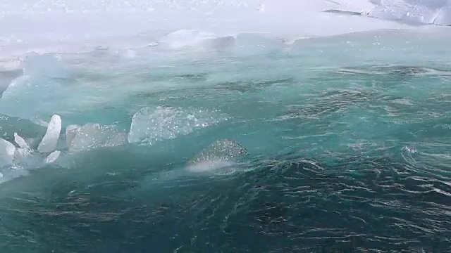 春天河水的流动视频素材