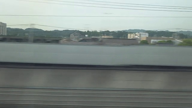 日本新干线(Shinkansen)经过香川站视频素材