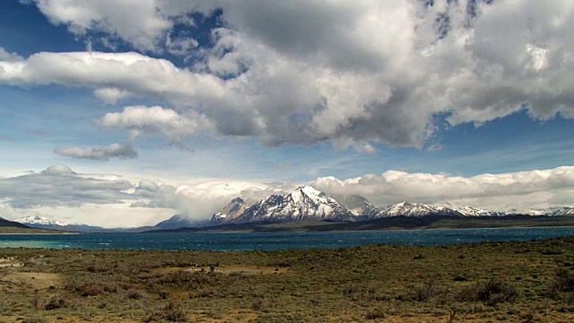 智利巴塔哥尼亚Torres del Paine国家公园的风景。视频素材