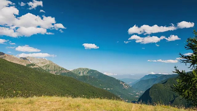 意大利阿尔卑斯山夏季的时间流逝视频素材