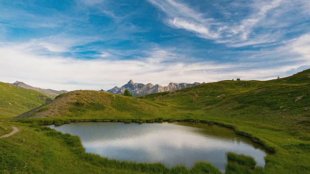 夏季阿尔卑斯山的时间流逝视频素材