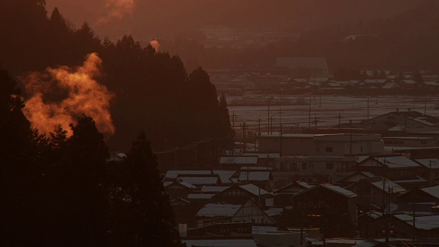 日本福井日本纸村，戈卡区视频素材