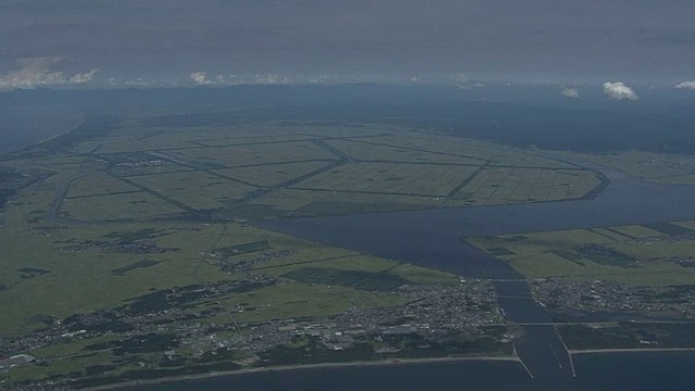 鸟瞰，日本秋田绪方村视频素材