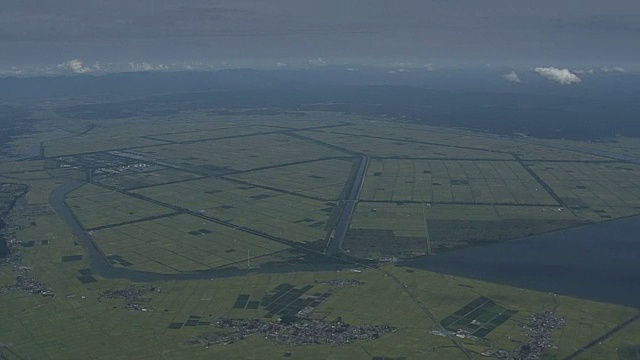 鸟瞰，日本秋田绪方村视频素材