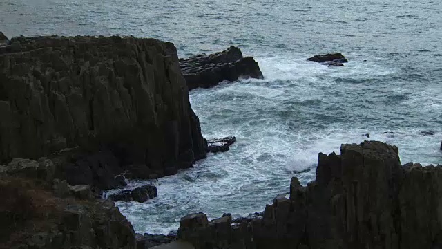 日本福井的越前海岸冬季视频素材