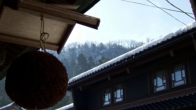 日本福井市今雄镇，积雪覆盖视频素材