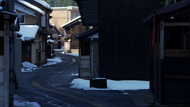 日本福井市今雄镇，积雪覆盖视频素材