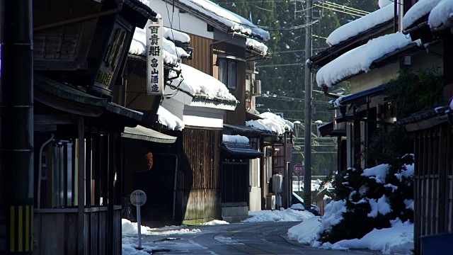 日本福井市今雄镇，积雪覆盖视频素材