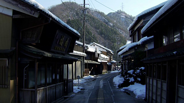 日本福井市今雄镇，积雪覆盖视频素材