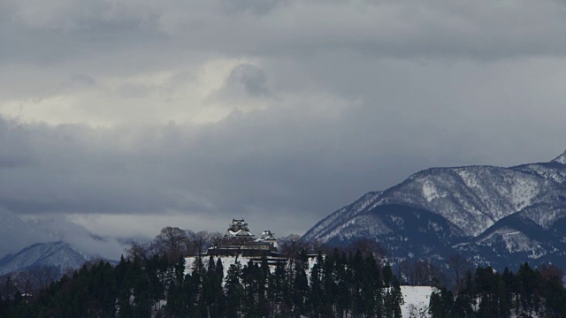 日本福井越前小野城堡视频素材