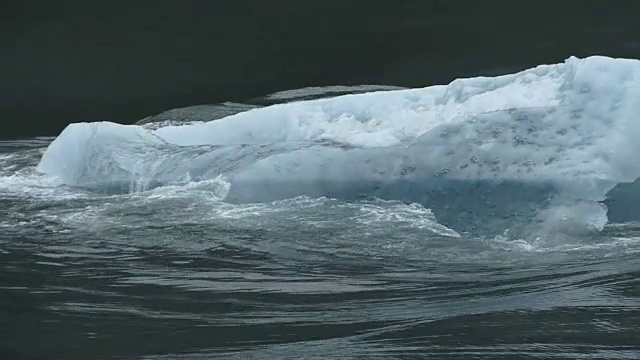 海上漂浮着冰视频素材