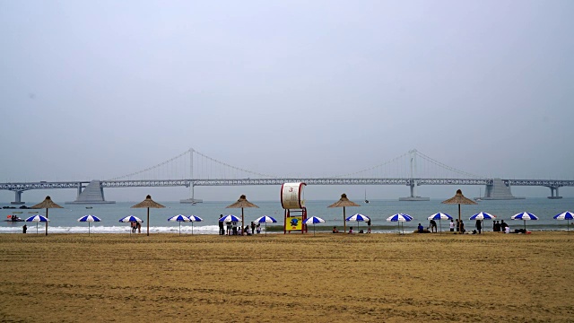 釜山的Gwangan海滩视频素材