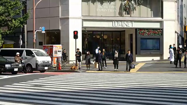 在日本东京的新宿，一段时间的拥挤视频素材