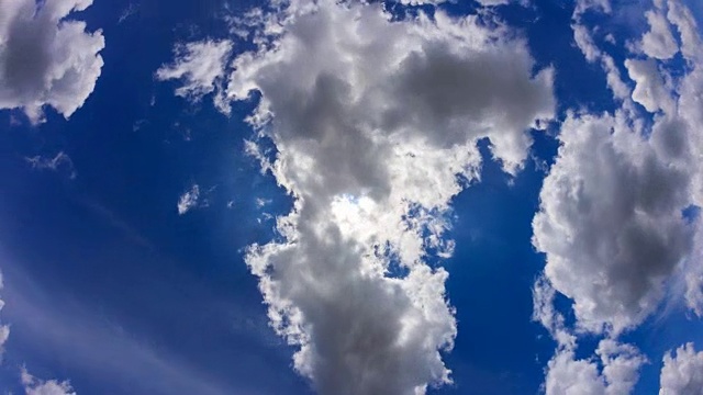 太阳晕在美丽的天空背景4K时间流逝视频素材