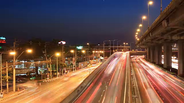 高速公路行驶时间流逝视频素材